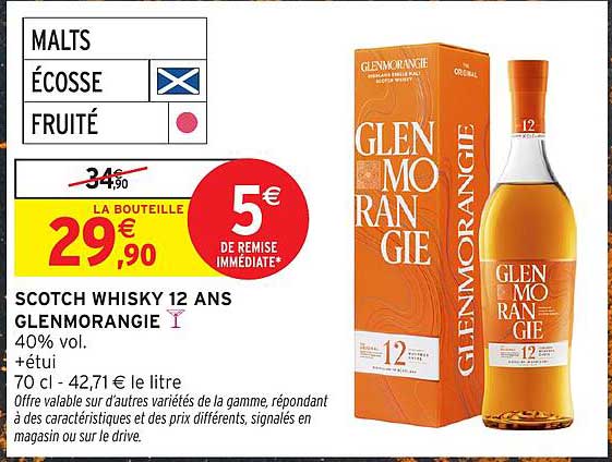 SCOTCH WHISKY 12 ANS GLENMORANGIE