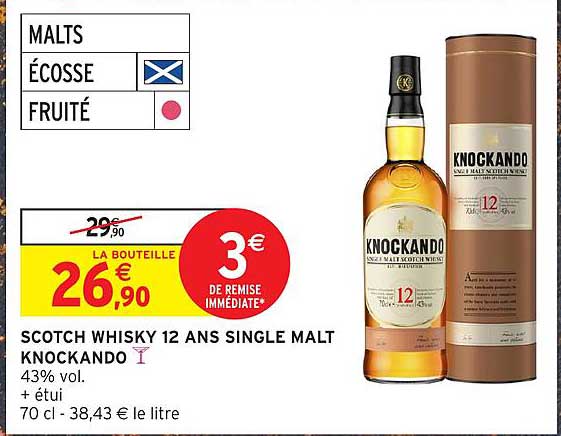 SCOTCH WHISKY 12 ANS SINGLE MALT KNOCKANDO