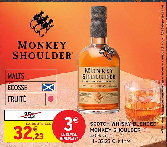 SCOTCH WHISKY BLENDED MONKEY SHOULDER