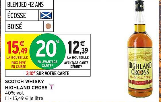 SCOTCH WHISKY HIGHLAND CROSS