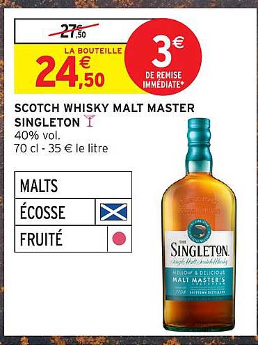 SCOTCH WHISKY MALT MASTER SINGLETON