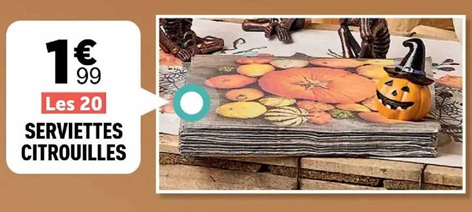 SERVIETTES CITROUILLES