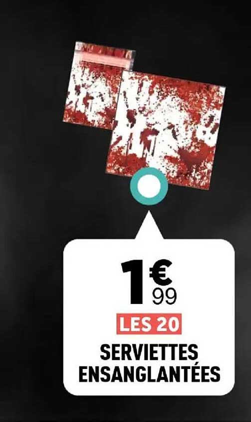SERVIETTES ENSANGLANTÉES