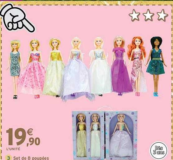 Set de 8 poupées