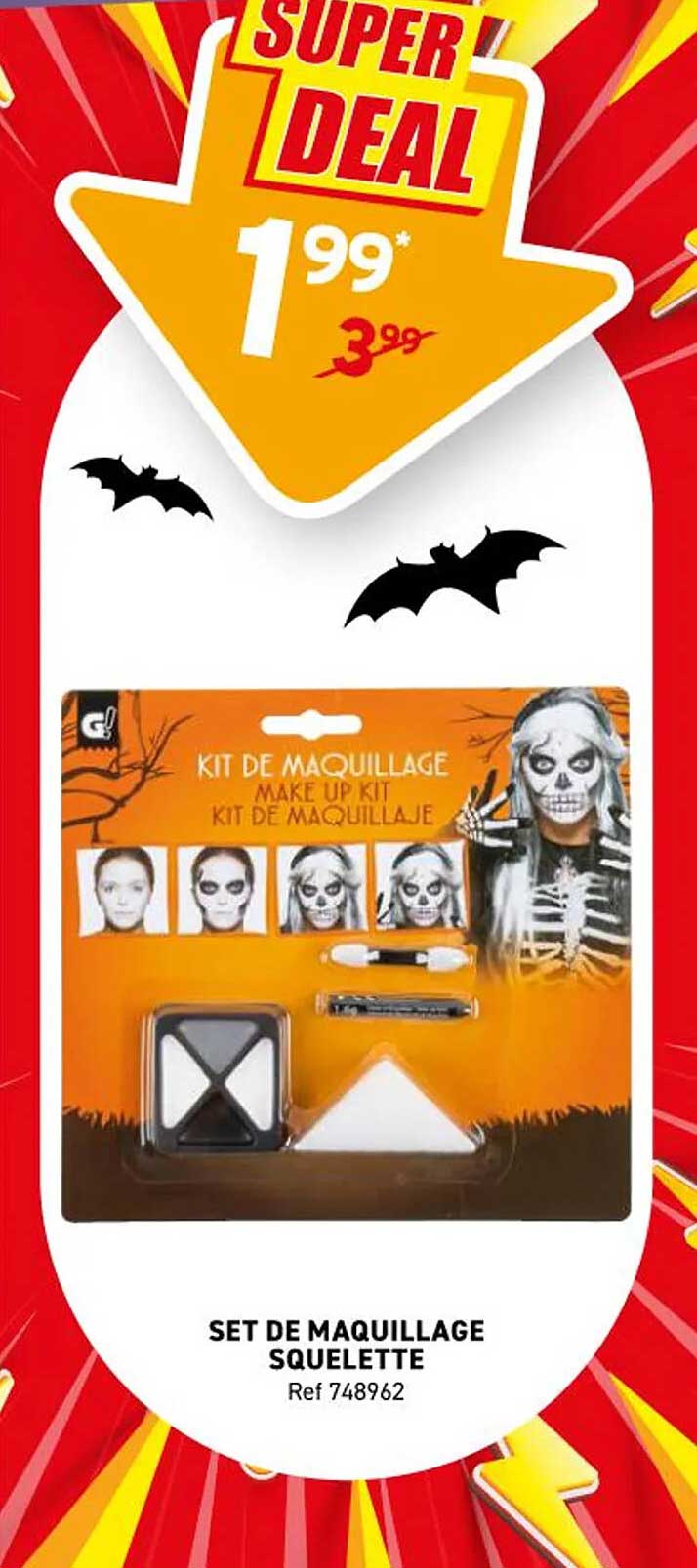 SET DE MAQUILLAGE SQUELETTE