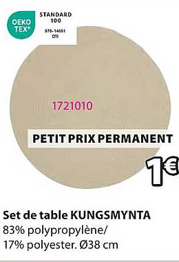 Set de table KUNGSMYNTA