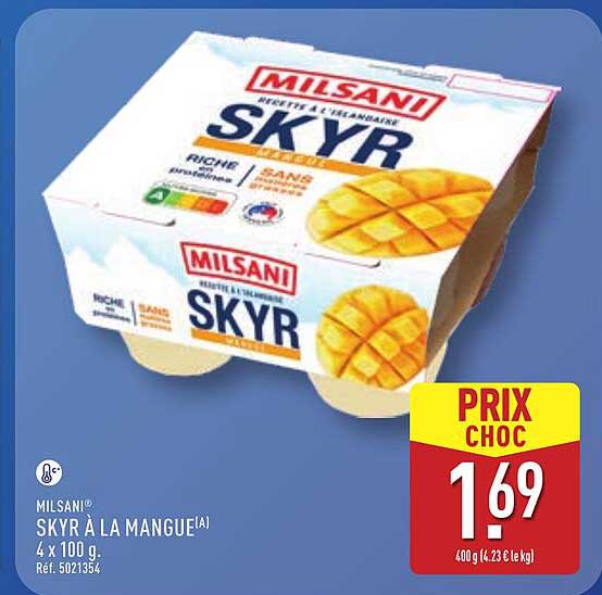 SKYR À LA MANGUE MILSANI 4 x 100 g