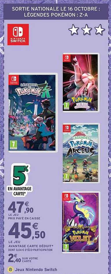 SORTIE NATIONALE LE 16 OCTOBRE : LÉGENDES POKÉMON : Z-A