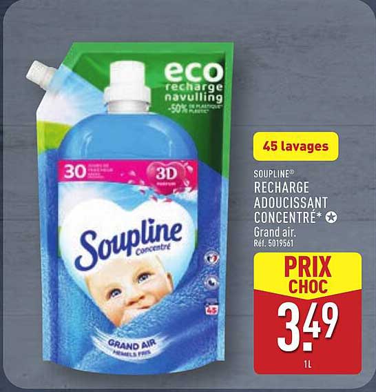SOUPLINE® RECHARGE ADOUCISSANT CONCENTRÉ* Grand air.