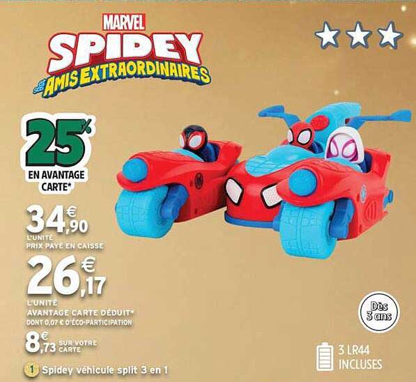 Spidey véhicule split 3 en 1