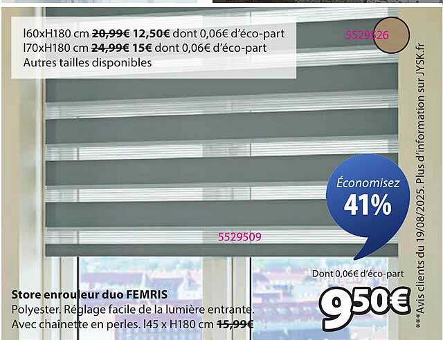 Store enrouleur duo FEMRIS