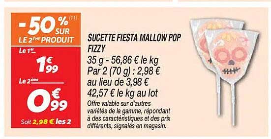 Sucette Fiesta Mallow Pop Fizzy