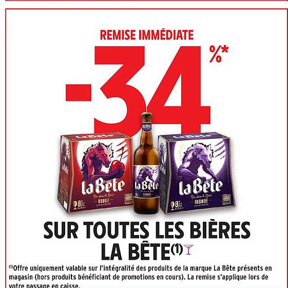 SUR TOUTES LES BIÈRES LA BÊTE
