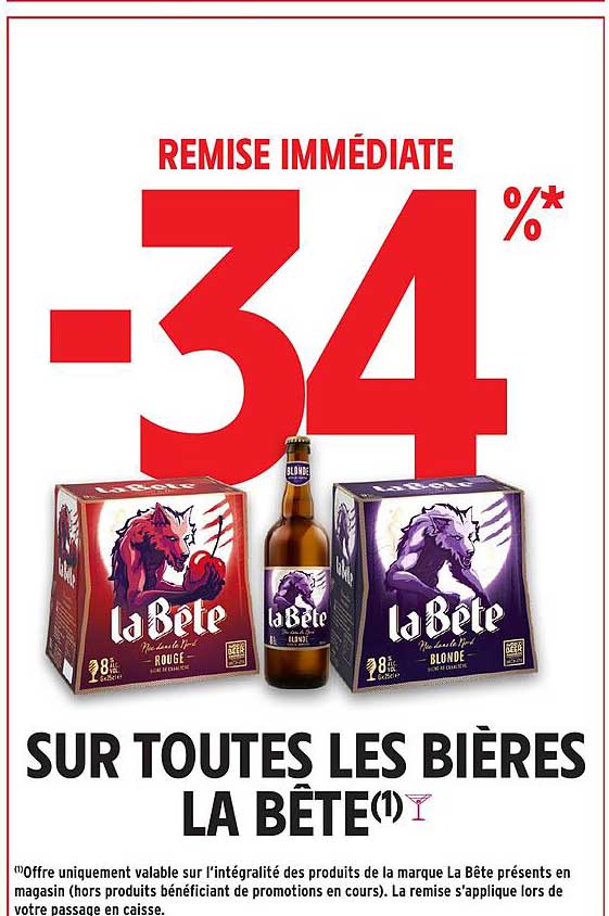 SUR TOUTES LES BIÈRES LA BÊTE