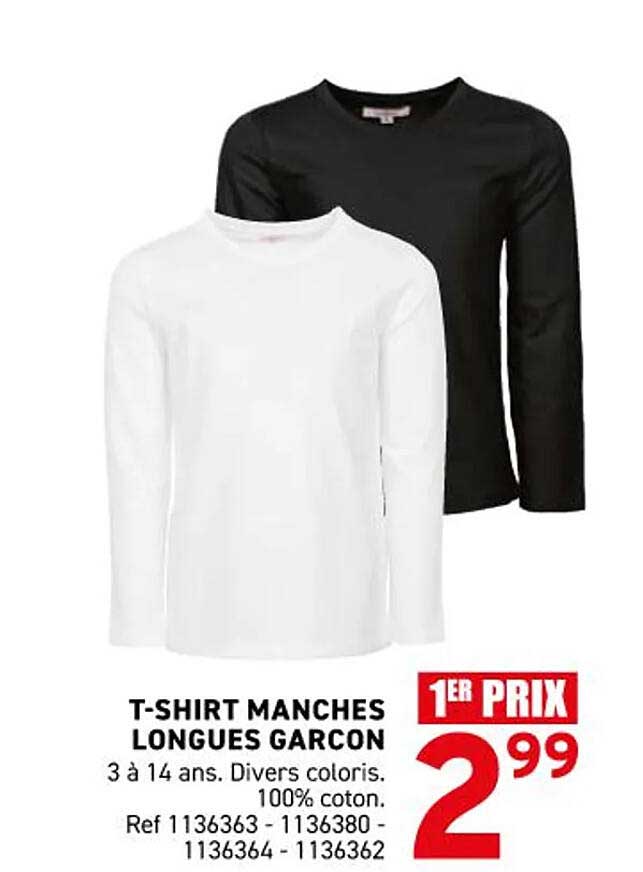 T-SHIRT MANCHES LONGUES GARCON