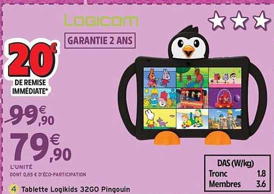 Tablette Logikids 32GO Pingouin