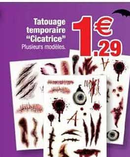 Tatouage temporaire "Cicatrice"
