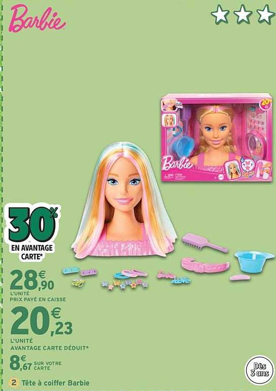 Tête à coiffer Barbie