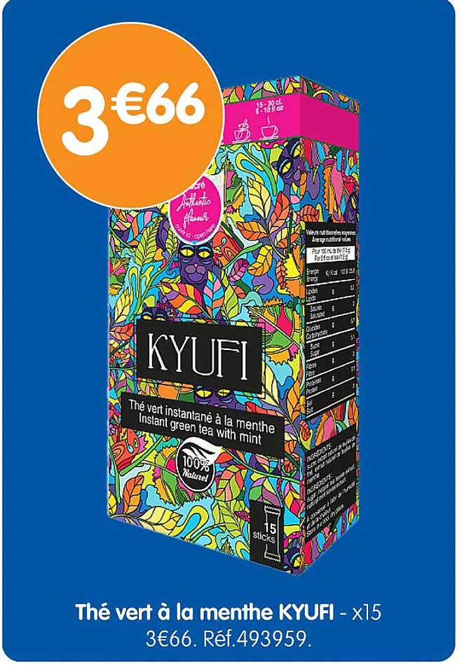 Thé vert à la menthe KYUFI - x15