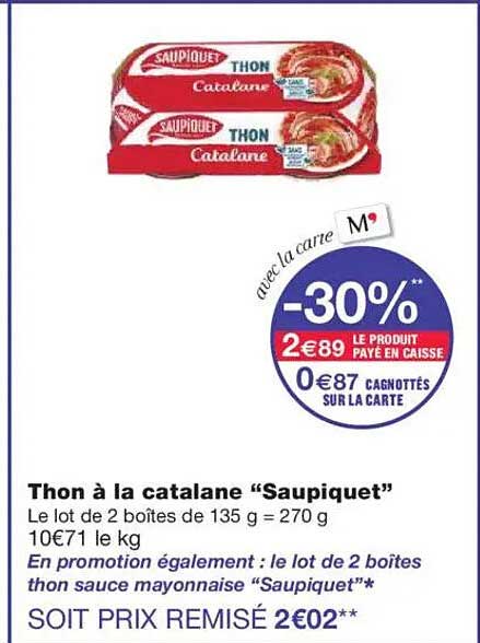 Thon à la catalane "Saupiquet"