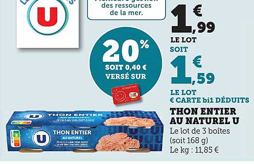 THON ENTIER AU NATUREL U