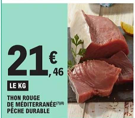 THON ROUGE DE MÉDITERRANÉE PÊCHE DURABLE