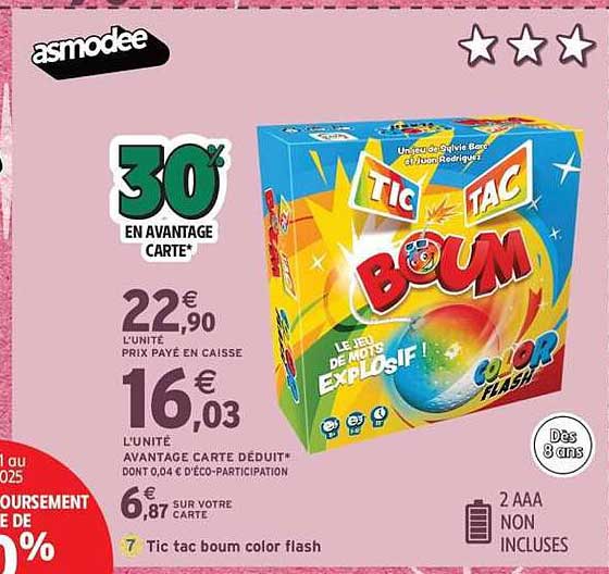Tic Tac Boum Color Flash