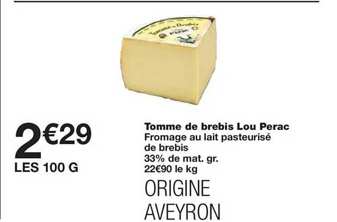Tomme de brebis Lou Perac