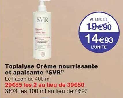 Topialyse Crème nourrissante et apaisante “SVR”