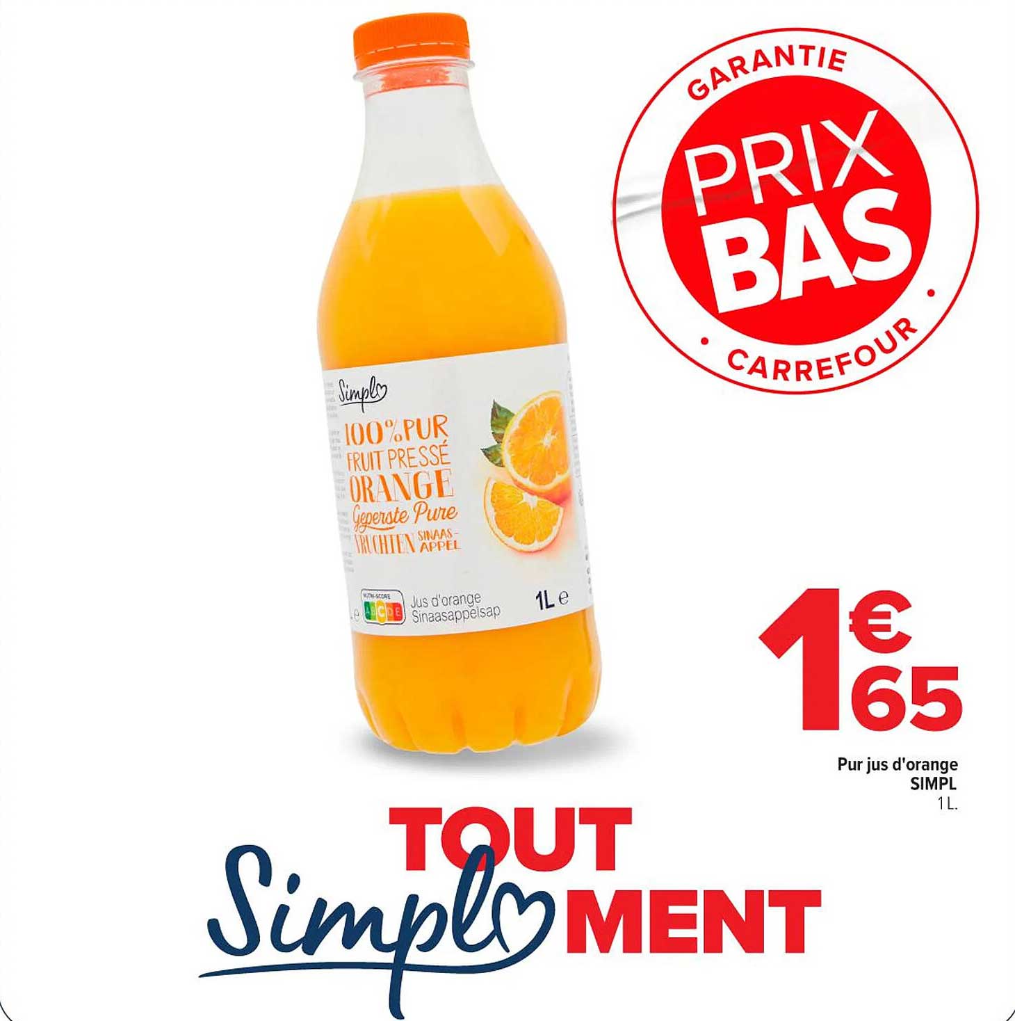 Tout simplement 100% pur jus d'orange