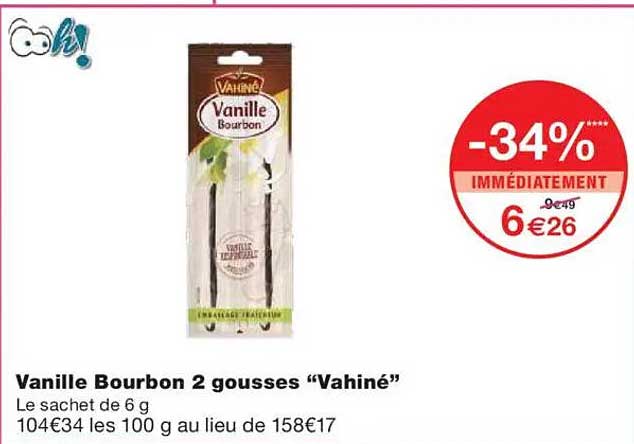 Vanille Bourbon 2 gousses “Vahiné”