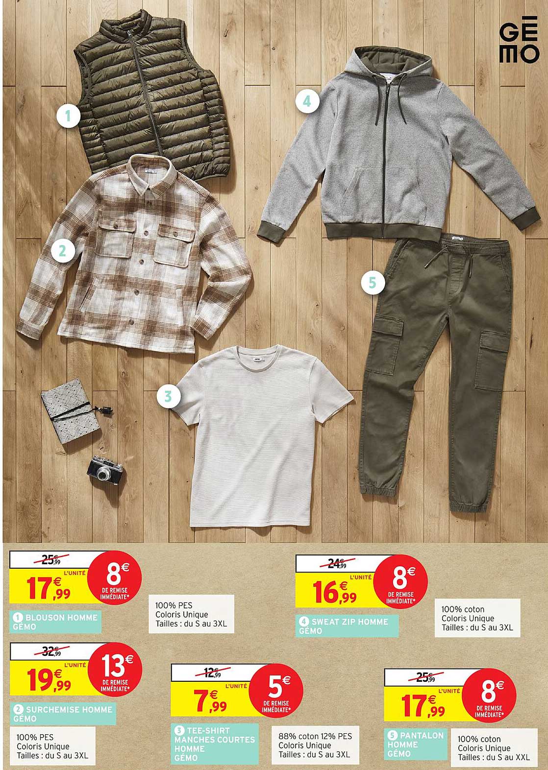 Vêtements GÉMO avec remises exceptionnelles!
