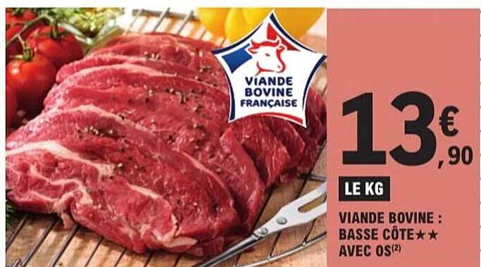 VIANDE BOVINE : BASSE CÔTE★★ AVEC OS