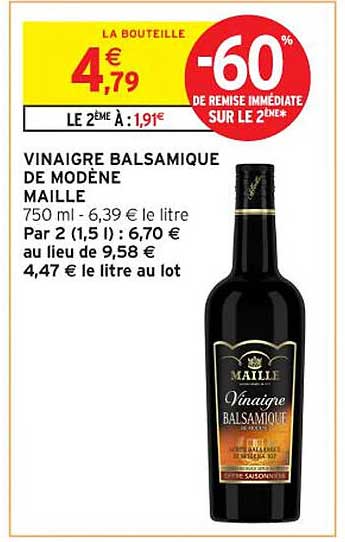 VINAIGRE BALSAMIQUE DE MODÈNE MAILLE