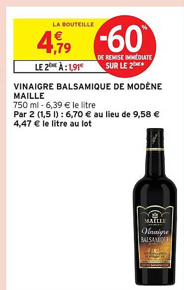 VINAIGRE BALSAMIQUE DE MODÈNE MAILLE