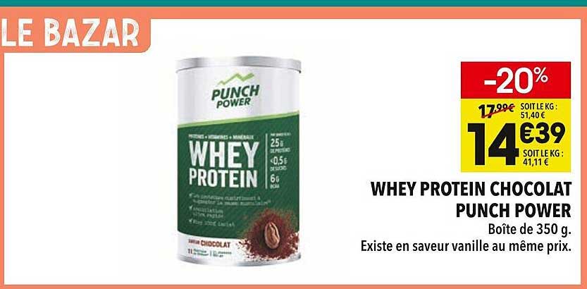 WHEY PROTEIN CHOCOLAT PUNCH POWER