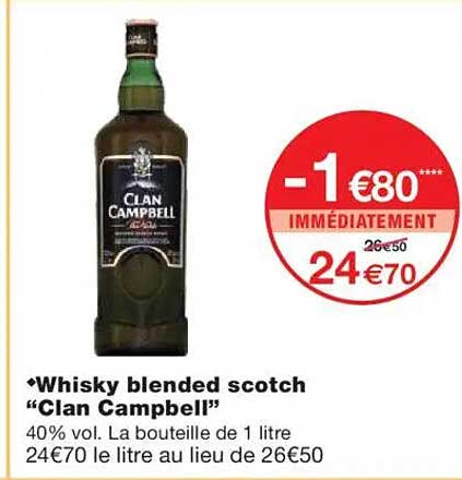Whisky blended scotch "Clan Campbell"