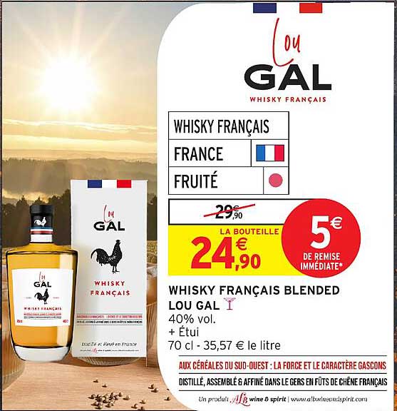 WHISKY FRANÇAIS BLENDED LOU GAL