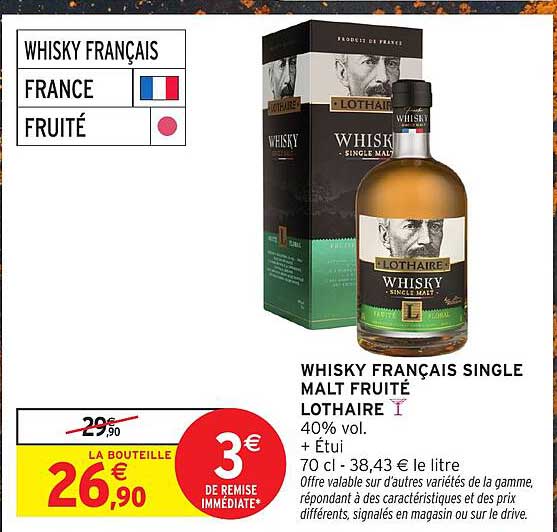 WHISKY FRANÇAIS SINGLE MALT FRUITÉ LOTHAIRE