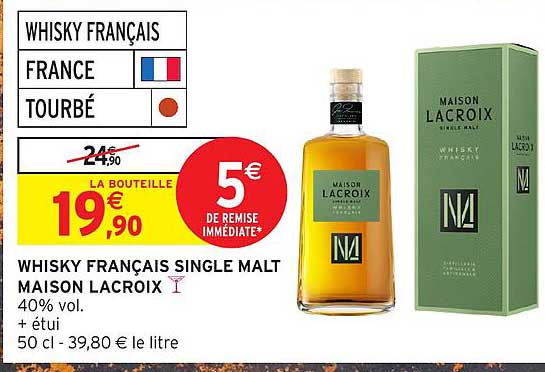 WHISKY FRANÇAIS SINGLE MALT MAISON LACROIX