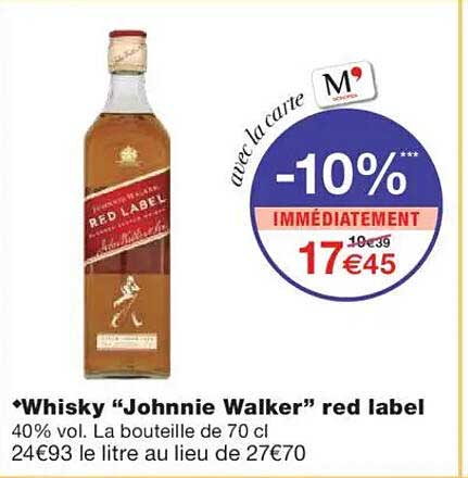 Whisky “Johnnie Walker” red label