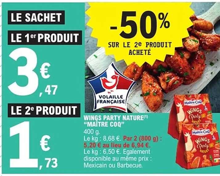 WINGS PARTY NATURE(*) "MAÎTRE COQ"