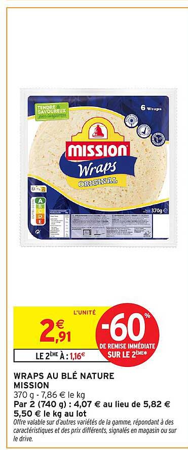 WRAPS AU BLÉ NATURE MISSION