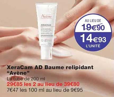 XeraCam AD Baume relipidant "Avène"