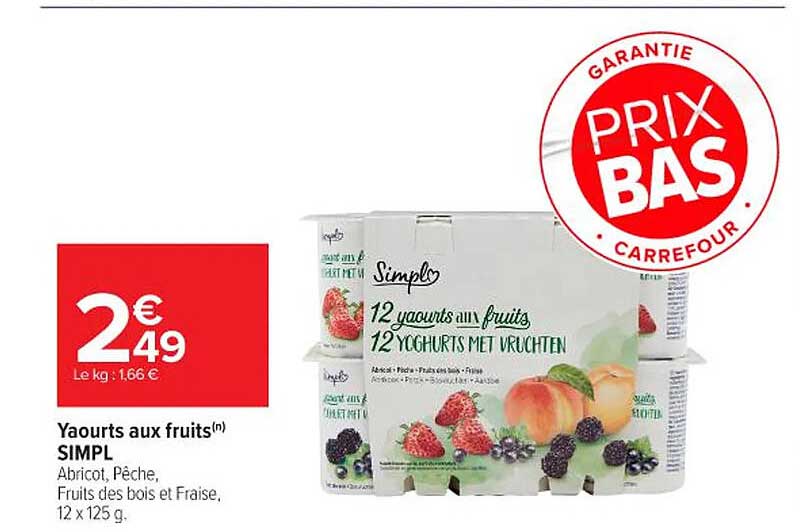 Yaourts aux fruits(n) SIMPL