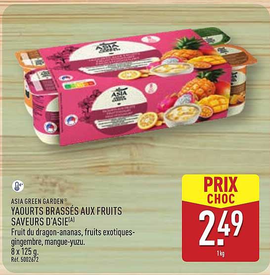 Yaourts Brassés aux Fruits Saveurs d'Asie