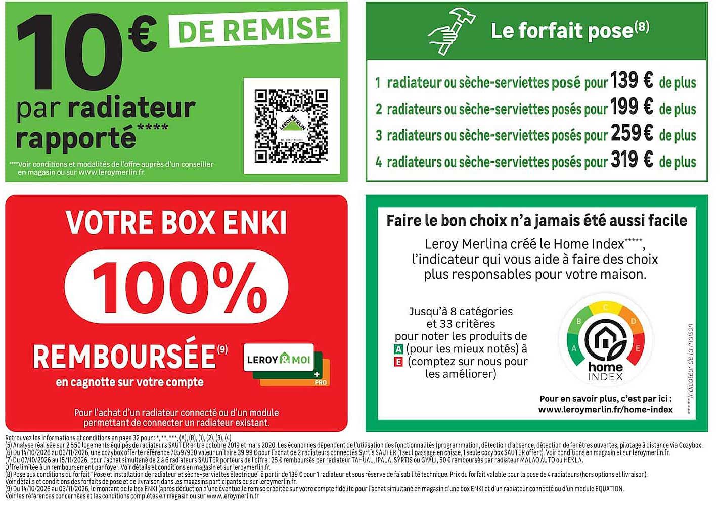 10 € DE REMISE par radiateur rapporté