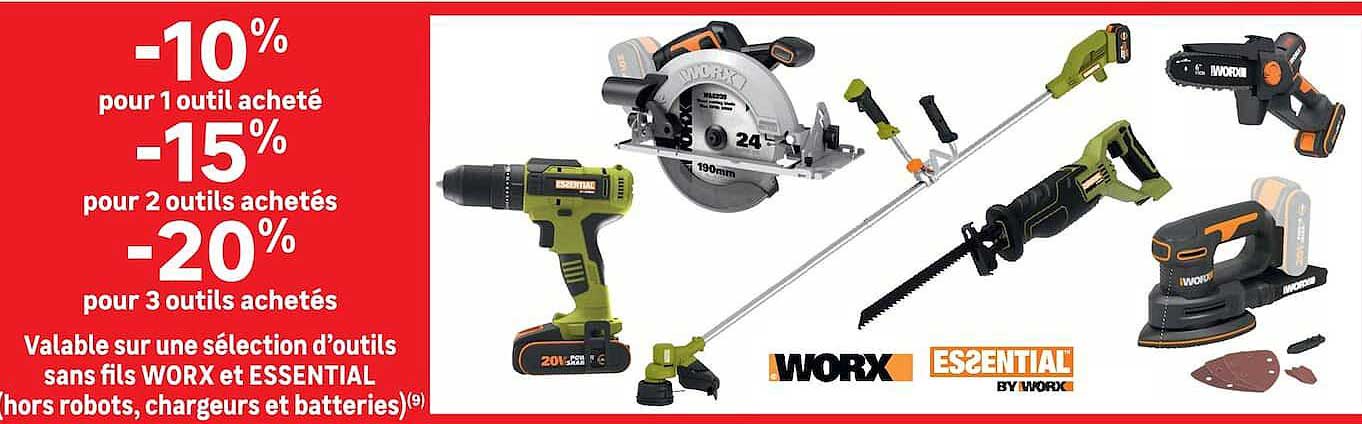 -10% pour 1 outil acheté -15% pour 2 outils achetés -20% pour 3 outils achetés