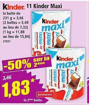 11 Kinder Maxi