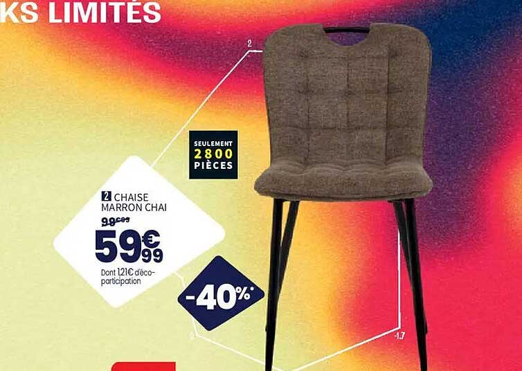 2 CHAISE MARRON CHAI